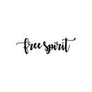 Vinyl Wall Art Decal - Free Spirit - 6.5" x 24" - Modern Inspirational Quote For Home Bedroom Closet Living Room Apartment Office Coffee Shop Decoration Sticker Black 6.5" x 24" 2