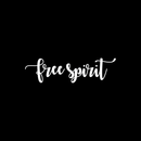 Vinyl Wall Art Decal - Free Spirit - 6.5" x 24" - Modern Inspirational Quote For Home Bedroom Closet Living Room Apartment Office Coffee Shop Decoration Sticker White 6.5" x 24" 2
