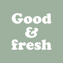 Vinyl Wall Art Decal - Good & Fresh - 22" x 24" - Trendy Food Nature Plants Quote For Home Kitchen Fridge Restaurant Patio Grocery Store Decoration Sticker White 22" x 24" 4