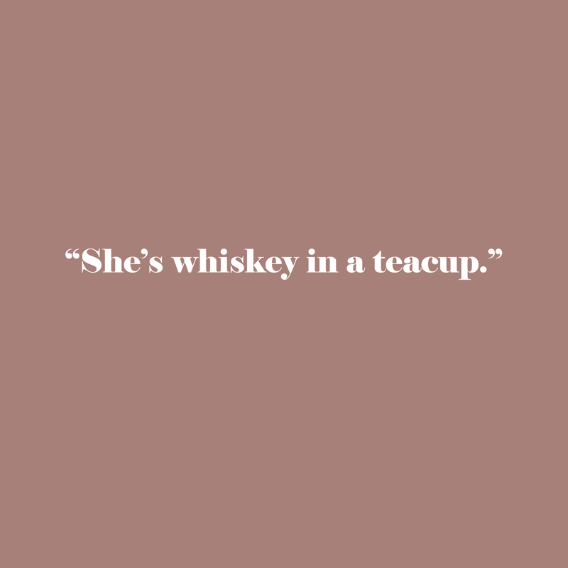 Vinyl Wall Art Decal - She's Whiskey In A Teacup - 2" x 22" - Modern Inspirational Funny Sticker Quote For Women Home Bedroom Girls Room Office Coffe Shop Decor White 2" x 22" 4