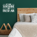Vinyl Wall Art Decal - Get Some Sunshine And Fresh Air - 16" x 22" - Modern Inspirational Quote Sticker For Home Bedroom Living Room Coffee Shop Work Office Patio Decor White 16" x 22"