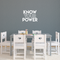 Vinyl Wall Art Decal - Know Your Power - 16.5" x 22" - Modern Inspirational Quote Sticker For Home Bedroom Kids Room Playroom Work Office Coffee Shop Decor White 16.5" x 22" 5