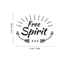 Vinyl Wall Art Decal - Free Spirit - Trendy Lovely Inspirational Good Vibes Quote Sticker For Home Bedroom Closet Living Room Boutique Office Coffee Shop Decor   2