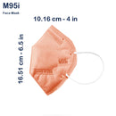 MI Technologies Inc LTM5PLYFaceMaskAdultTangerineOrange05-3851 PPE Face Mask - M95i