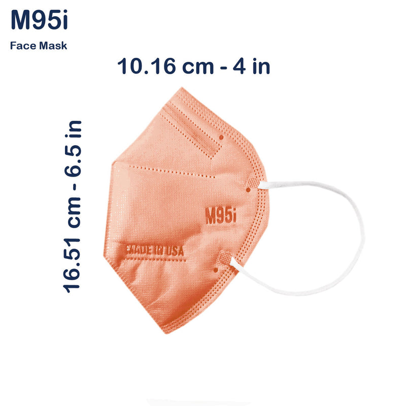 MI Technologies Inc LTM5PLYFaceMaskAdultTangerineOrange05-3851 PPE Face Mask - M95i