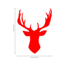 Chic Holiday Deer Outline Vinyl Wall Art Decal - 30" x 22.5" Decoration Vinyl Sticker - Red Red 31" x 23.5" 2