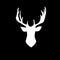 Chic Holiday Deer Outline Vinyl Wall Art Decal - 30" x 22.5" Decoration Vinyl Sticker - White White 31" x 23.5"