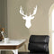 Chic Holiday Deer Outline Vinyl Wall Art Decal - 30" x 22.5" Decoration Vinyl Sticker - White White 31" x 23.5" 2