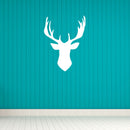 Chic Holiday Deer Outline Vinyl Wall Art Decal - 30" x 22.5" Decoration Vinyl Sticker - White White 31" x 23.5" 3
