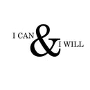 Motivational and Inspirational do it Yourself Art Decal/I can and I Will Wall Decoration Vinyl Sticker-Black