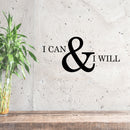 Motivational and Inspirational do it Yourself Art Decal/I can and I Will Wall Decoration Vinyl Sticker-Black   3