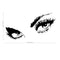 Audrey Hepburn Sexy Eyes/Attractive Eye Wall Decal Art Decor - Black Vinyl Sticker (