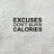 Excuses Don’t Burn Calories Motivational Gym Wall Art Decal Quote - Decoration Vinyl Sticker-Black   3