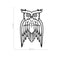 Wise Owl Wall Decoration - Wall Art Decal - Bird Vinyl Sticker - Living Room Wall Decor (White;   2