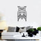 Wise Owl Wall Decoration - Wall Art Decal - Bird Vinyl Sticker - Living Room Wall Decor (White;   3