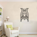 Wise Owl Wall Decoration - Wall Art Decal - Bird Vinyl Sticker - Living Room Wall Decor (White;   4