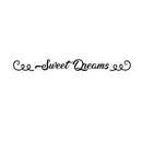 Sweet Dreams Bedroom Large Vinyl Wall Art Decal - 4.5" x 43" Decoration Vinyl Sticker-Black Black 43" x 4.5" 4
