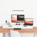 Printique Do Something Amazing Wall Art Decal /1.5" x 18" Decoration Vinyl Sticker-Black Black 18" x 1.5" 3