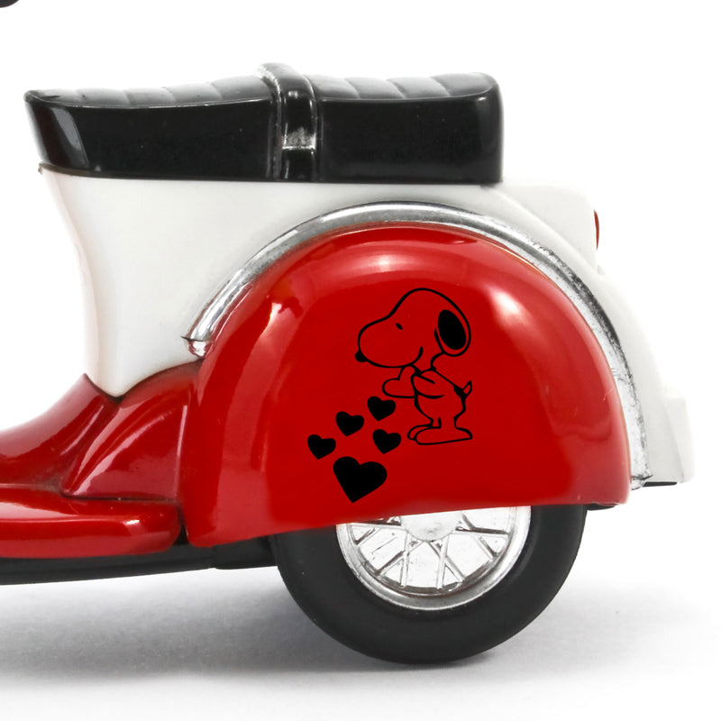 Snoopy Love Hearts Cartoon Wall Art Decal /7.1" x 5.9" Decoration Vinyl Sticker-Black Black 7.1" x 5.9"