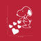 Snoopy Love Hearts Cartoon Wall Art Decal /7.1" x 5.9" Decoration Vinyl Sticker-White White 7.1" x 5.9" 3