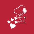 Snoopy Love Hearts Cartoon Wall Art Decal /7.1" x 5.9" Decoration Vinyl Sticker-White White 7.1" x 5.9" 5