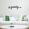 Family Arrow Living Room Vinyl Wall Art Decal - 8" x 23" Decoration Vinyl Sticker-Black Black 23" x 8"