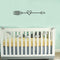 Heart Arrow Living Room and Bedroom Vinyl Wall Art Decal - 3.5" x 22.5" Decoration Vinyl Sticker-Black Black 22.5" x 3.5"