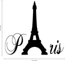 Imprinted Designs Paris with Eiffel Tower Vinyl Wall Decal Sticker Art Black 22" x 23" 4