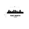 Fort Worth City Skyline Small Laptop and Tablet Vinyl Decal Sticker Art   2