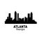 Atlanta City Skyline Small Laptop and Tablet Vinyl Decal Sticker Art