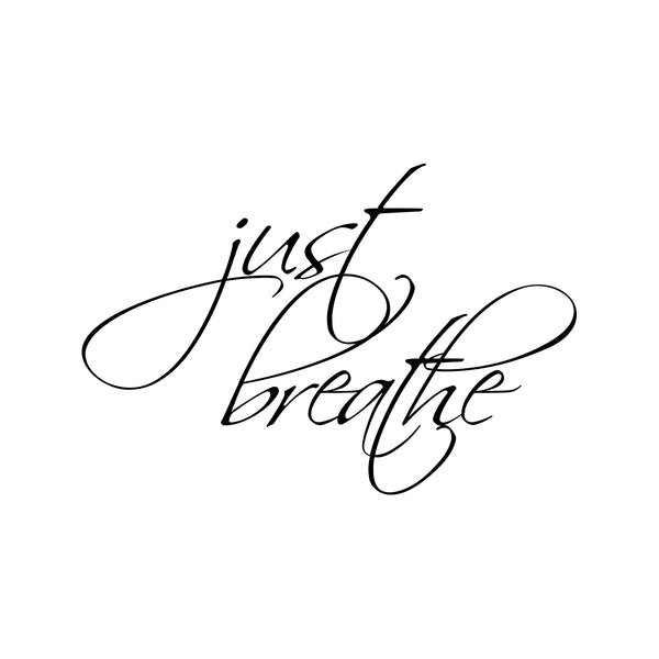 Motivational Just Breathe Small Laptop and Tablet Vinyl Decal Sticker Art