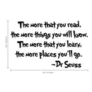 The more that you read; the more things that you will know.. Inspirational Quote Vinyl Wall Art Decal - Decoration Vinyl Sticker   4