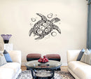 Imprinted Designs Sea Turtle with Bubbles Vinyl Wall Decal Sticker Art Black 22" x 24" 3