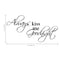 Imprinted Designs Always Kiss Me Goodnight Vinyl Wall Decal (23" X 11") Black 23" x 11" 5