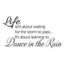 Life Isn't About Waiting For The Storm To Pass - Wall Art Vinyl Decal - Decoration Vinyl Sticker - Motivational Quote Wall Decal - Life Quote Vinyl Decal - Removable Vinyl Decal   5