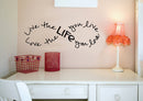 Imprinted Designs Live The Life You Love. Bob Marley Infinity Quote Vinyl Wall Decal Sticker Art (Black; 12" X 36") Black 12" x 36"
