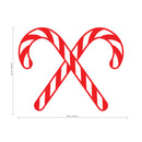 Christmas Candy Cane Vinyl Wall Art Decal - Decoration Vinyl Sticker- Red   2