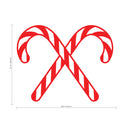 Christmas Candy Cane Vinyl Wall Art Decal - 23" x 29" Decoration Vinyl Sticker- Red Red 23" x 29" 2