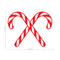 Christmas Candy Cane Vinyl Wall Art Decal - 23" x 29" Decoration Vinyl Sticker- Red Red 23" x 29" 2