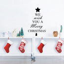 We Wish You A Merry Christmas Vinyl Wall Art Decal - 34. Decoration Vinyl Sticker - Green   2