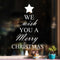 We Wish You A Merry Christmas Vinyl Wall Art Decal - 34.5" x 23.5" Decoration Vinyl Sticker - Green White 34.5" x 23.5" 2