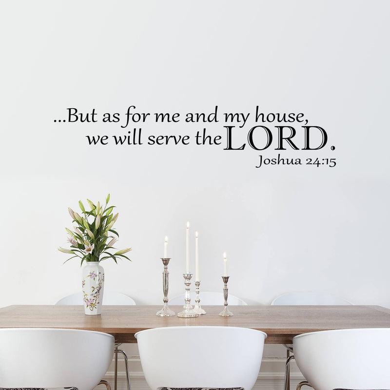 Joshua 24:15 Bible Verse - Wall Art Decal - Decoration Vinyl Sticker - Bible Verse Decal Sticker - Motivational Vinyl Decal - Inspirational Quote Vinyl Sticker - Life Quote Vinyl Decal