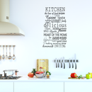 Imprinted Designs Kitchen Words Decorative Vinyl Wall Decal Sticker Art (30" X 38") Black 30" x 38" 4