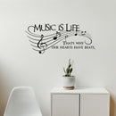 Printique Music is Life Inspirational Quote Vinyl Wall Art Decal- Decoration Sticker - Music Vinyl Sticker - Life Quote Vinyl Sticker - Living Room Vinyl Decal - Removable Vinyl Stickers   2