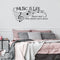 Imprinted Designs Music Is Life. That’s Why Our Hearts Have Beats Vinyl Wall Decal Sticker Art 26" X 60" Black 26" x 60" 2