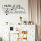 Imprinted Designs Music Is Life. That’s Why Our Hearts Have Beats Vinyl Wall Decal Sticker Art 26" X 60" Black 26" x 60" 4