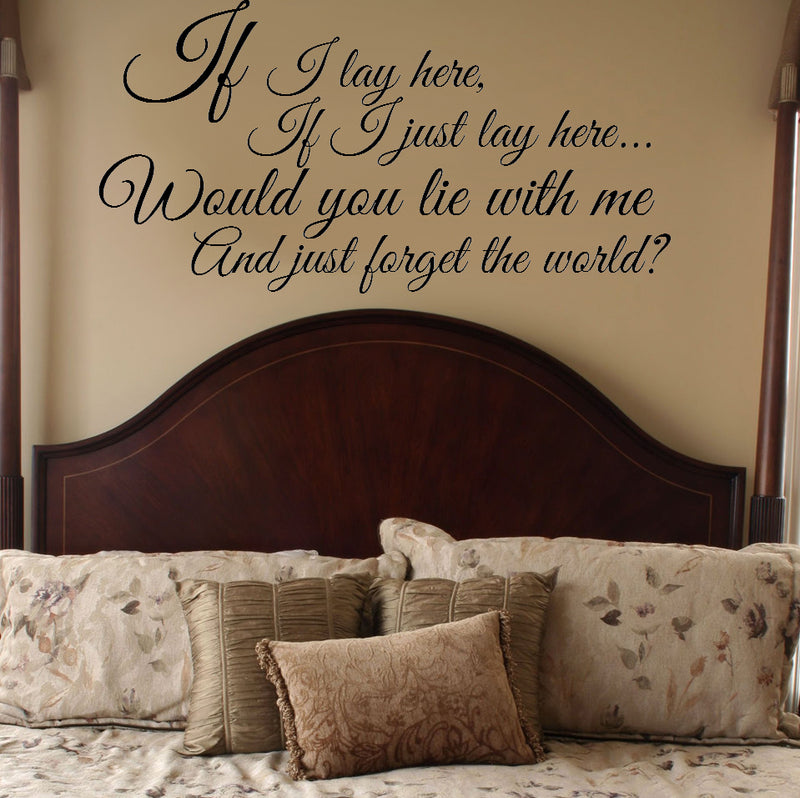 Imprinted Designs Snow Patrol Chasing Cars Lyrics Vinyl Wall Decal Sticker Art (Large 18" X 36") Black 18" x 36" 5