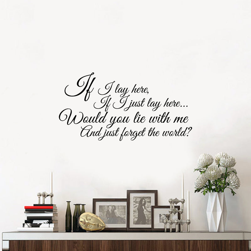 Imprinted Designs Snow Patrol Chasing Cars Lyrics Vinyl Wall Decal Sticker Art (Small 12" X 23") Black 12" x 23" 2
