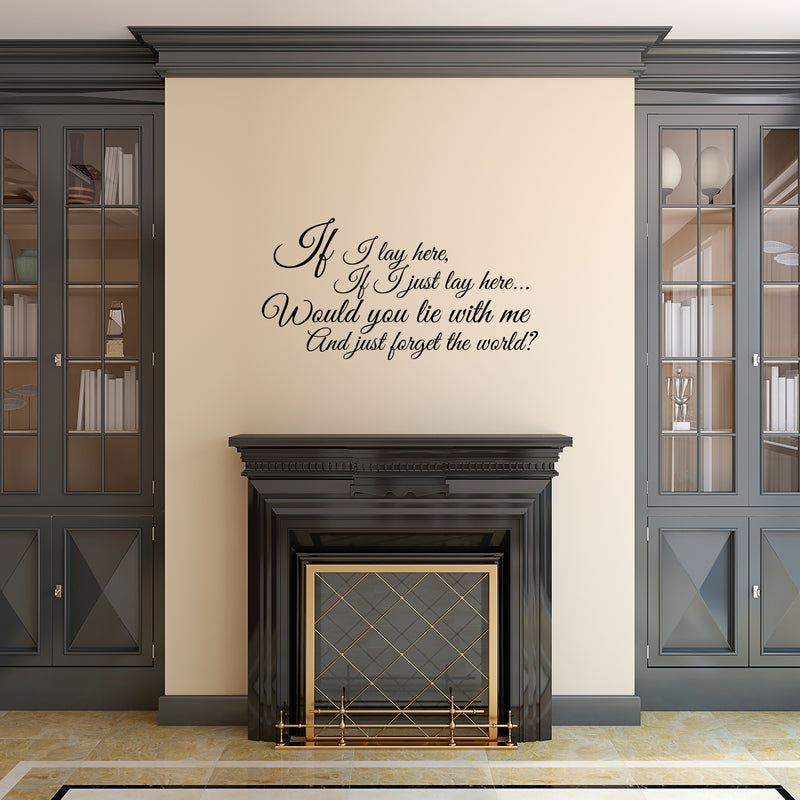 Imprinted Designs Snow Patrol Chasing Cars Lyrics Vinyl Wall Decal Sticker Art (Medium 15" X 30") Black 15" x 30" 2