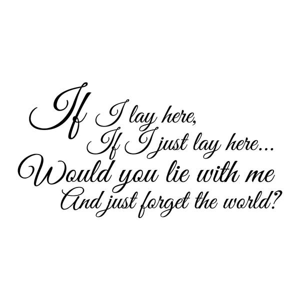 Snow Patrol Chasing Cars Lyrics Vinyl Wall Decal Sticker Art - Vinyl Sticker Decal - Motivational Quote Decal Lettering - Removable Vinyl Decal Decoration